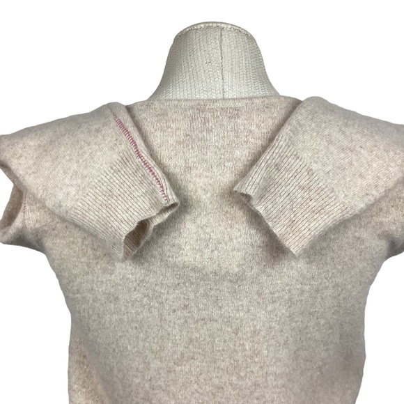 FREE PEOPLE Embellished Cardigan Sweater Oatmeal NWT Art to Wear - Picture 7 of 10